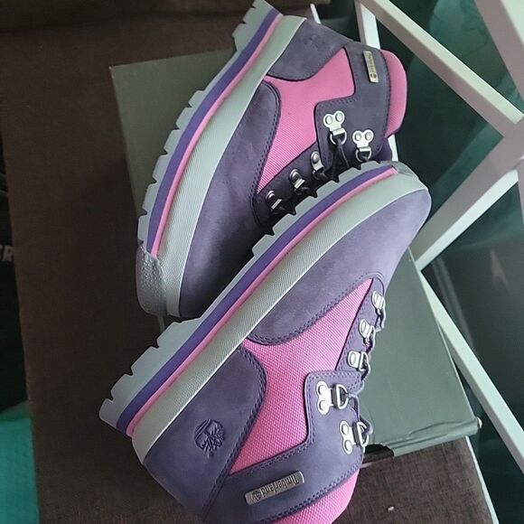 Timberland Boots Junior Girls Size 5.5 M Purple Pink Waterproof Snow - NEW - Picture 5 of 8